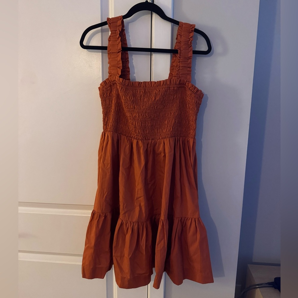 NWT Abercrombie Smocked Bodice Easy Mini Dress - Picture 2 of 6